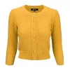 Cardigan vintage en coton miel