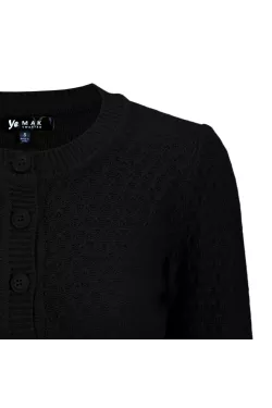 Cardigan vintage en coton noir