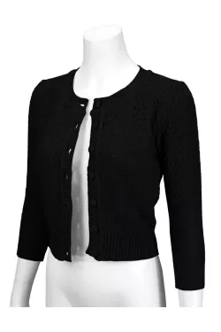 Cardigan vintage en coton noir