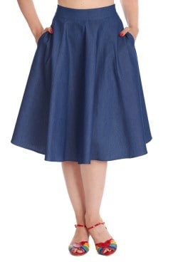 Jupe denim léger