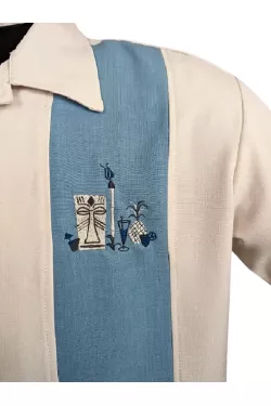 Chemise bowling écrue The mickey