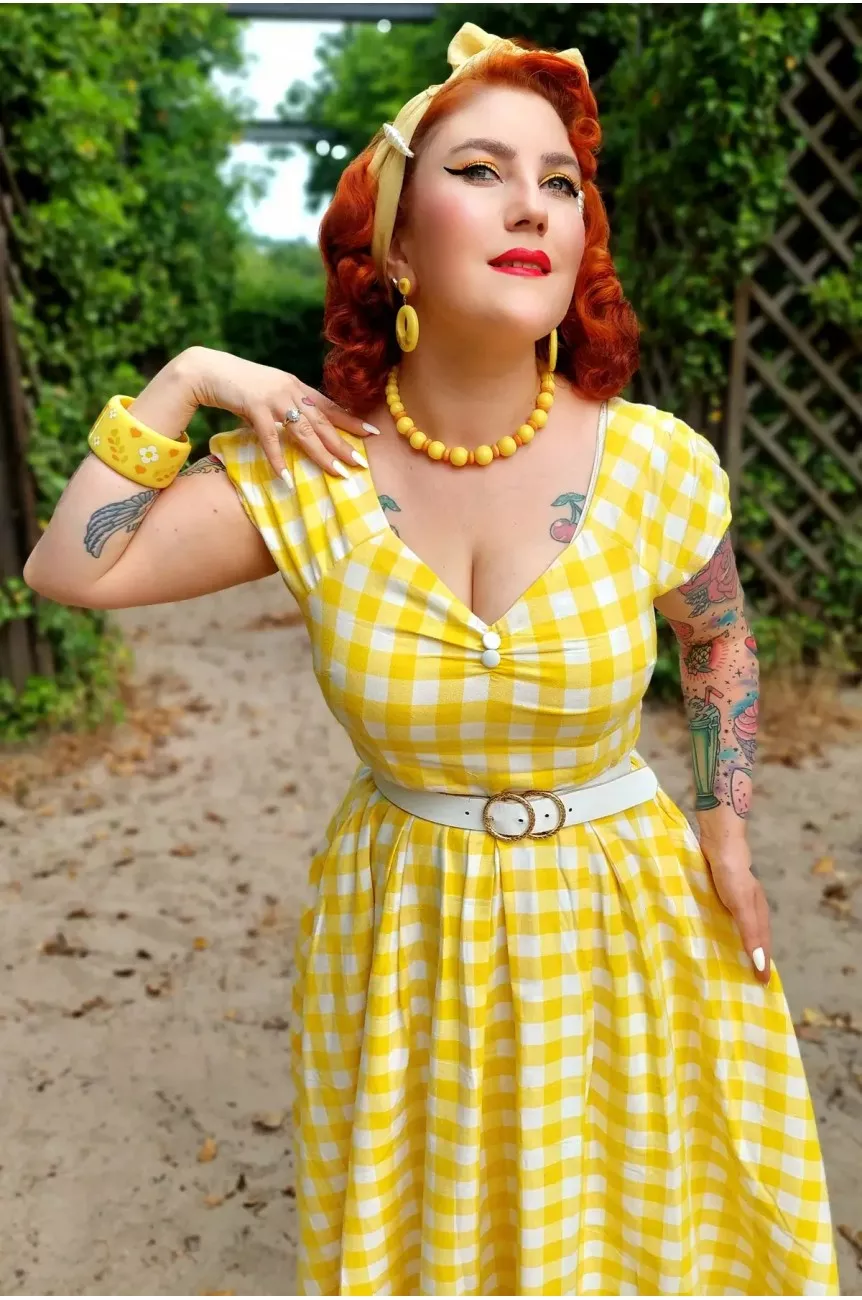 Robe vichy jaune