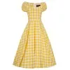 Robe a carreaux jaune Dolly and dotty