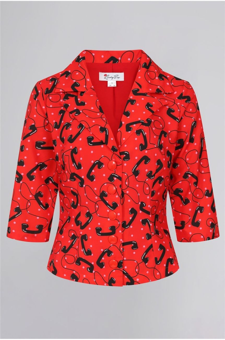 Blouse rouge vintage