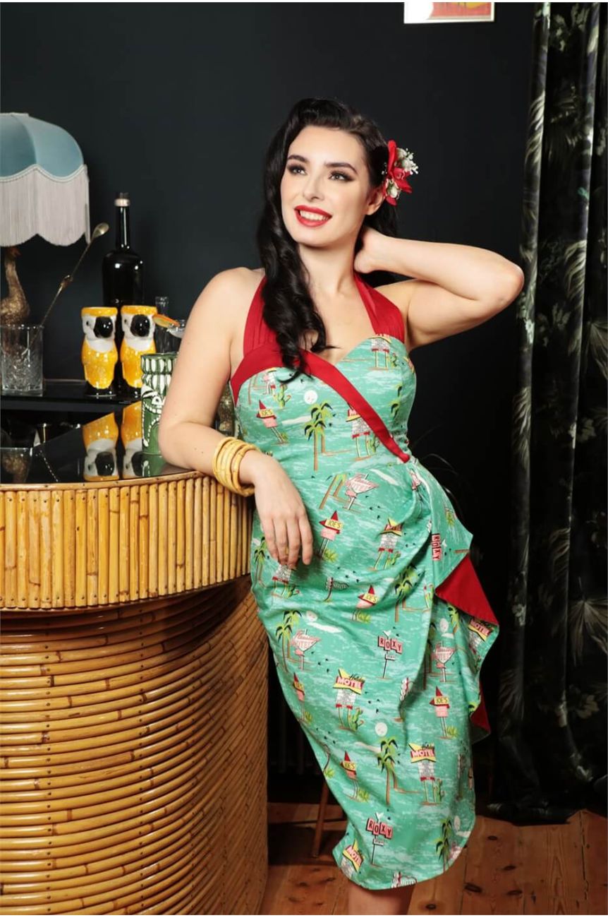 Robe crayon rockabilly bleue