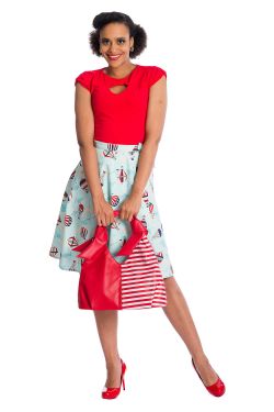 T-shirt pin-up rouge années 50