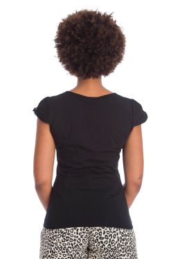 T-shirt pin-up noir années 50