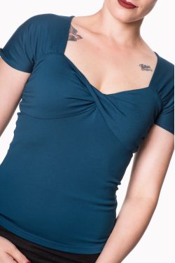 T-shirt pin-up bleu années 50