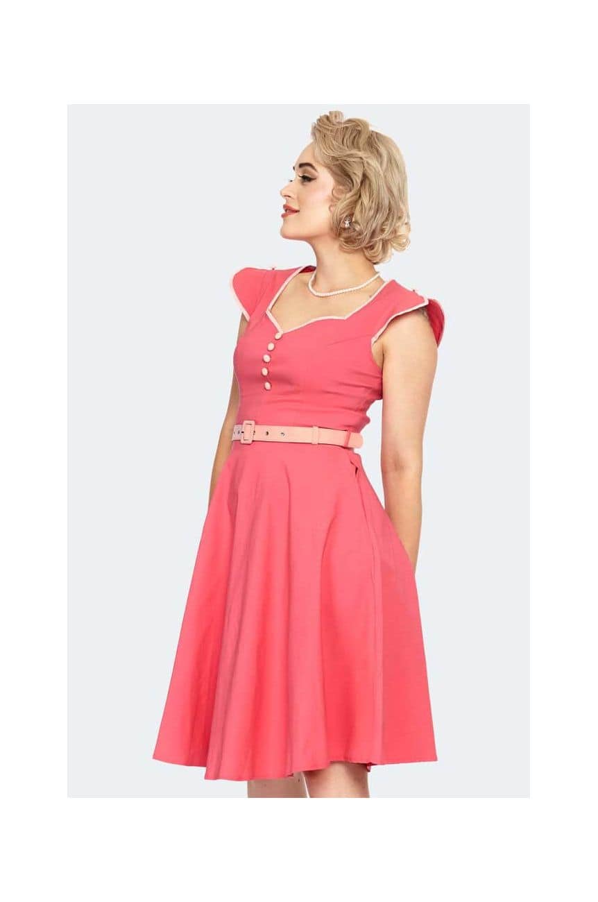 Robe rétro rose Vixen