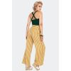 Pantalon swing rayé jaune