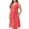 Robe longue rouge flamant rose