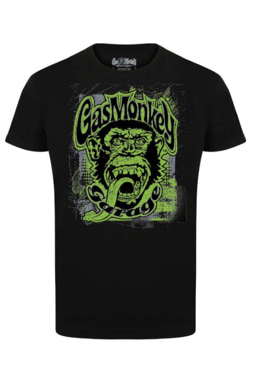 Tee shirt gas monkey vert