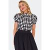 Chemise a damier femme noir et blanc