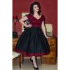 Robe vintage bordeaux et noire