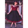 Robe retro bordeaux et noire