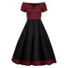 Robe rockabilly bordeaux et noire