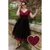 Robe swing vintage bordeaux et noire