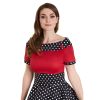 Robe rockabilly Dolly dotty col bateau