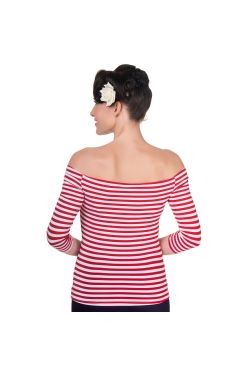 T-shirt pin-up rayures années 50