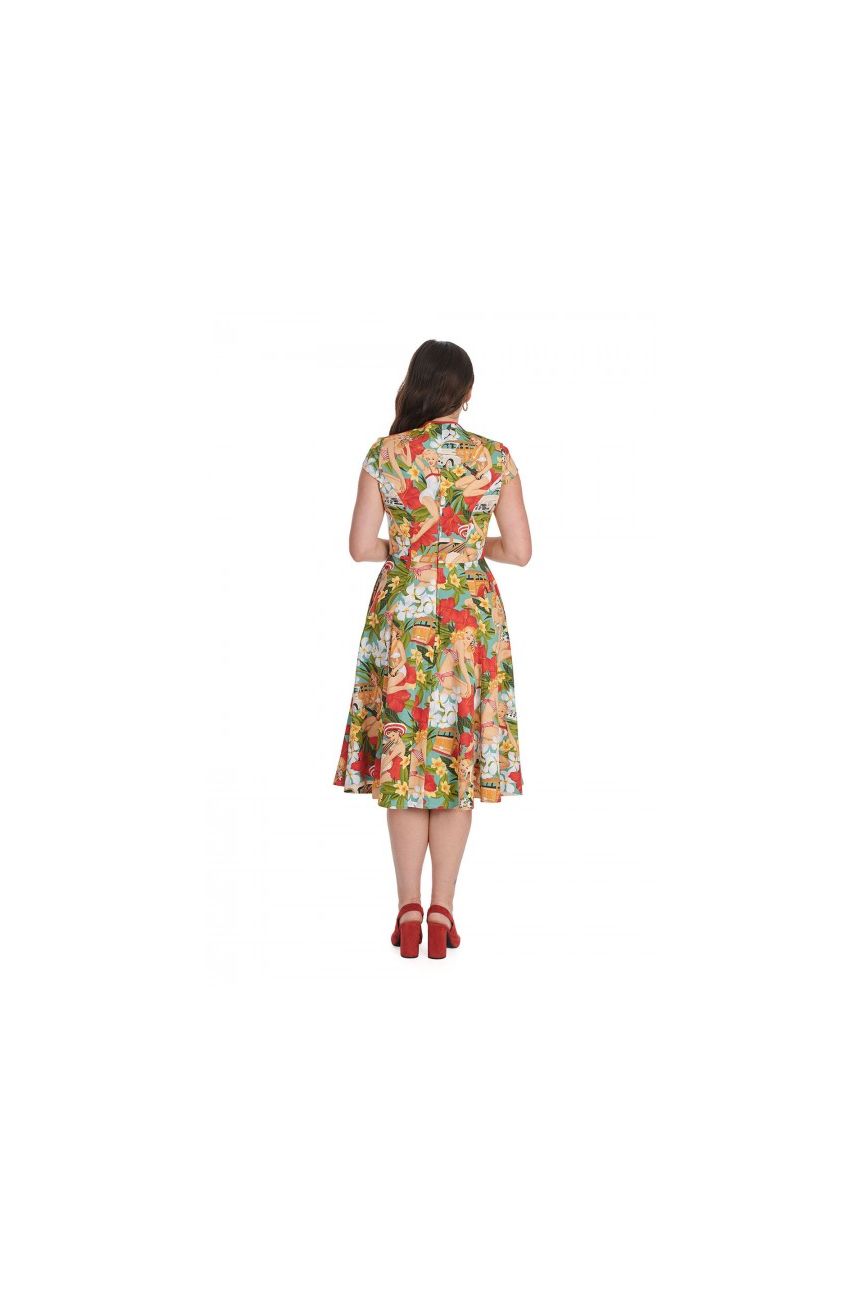 Robe swing tropicale col goutte