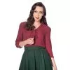 Blouse bordeaux rétro