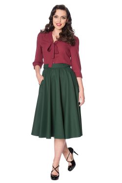 Blouse pin-up bordeaux années 50