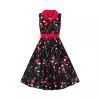 Robe vintage a fleur taille haute