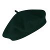 Beret rétro en laine vert sapin