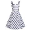 Robe retro a carreaux bleu