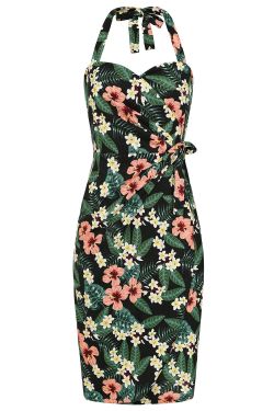 Robe portefeuille dos nu Banned rétro