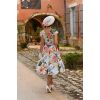 Robe a fleur évasée année 50