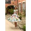 Robe a fleur évasée année 50