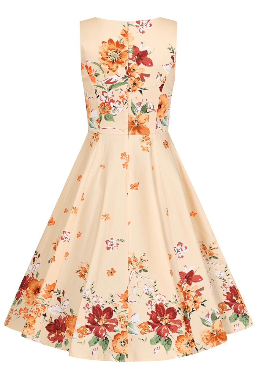 Robe hearts and roses motif placé fleur