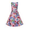 Robe pin-up a fleur