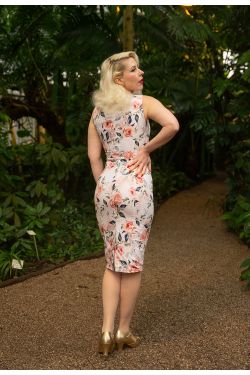 Robe crayon rétro a fleur Hearts and roses