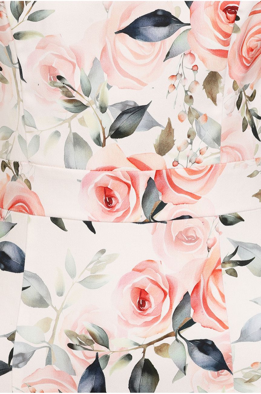 Robe crayon année 50 a fleur