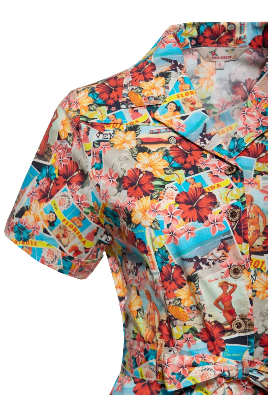 Robe Queen Kerosin imprimé tropical