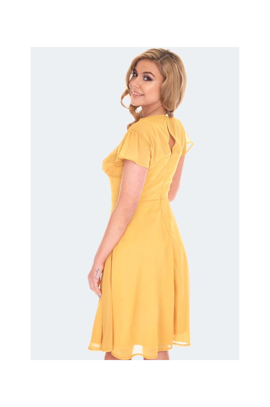 Robe retro moutarde