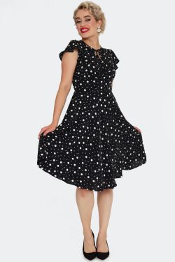 Robe a pois noire légère