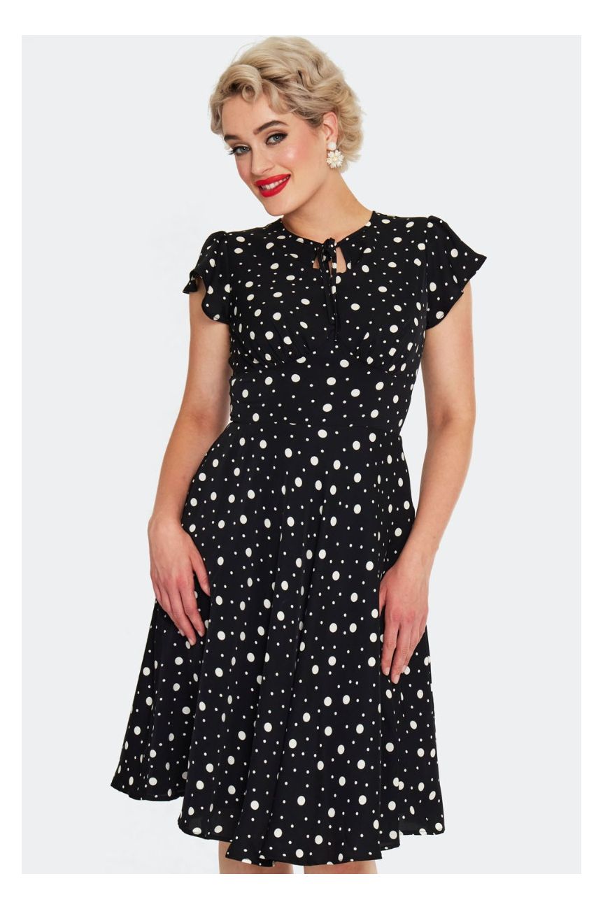 Robe a pois noire légère