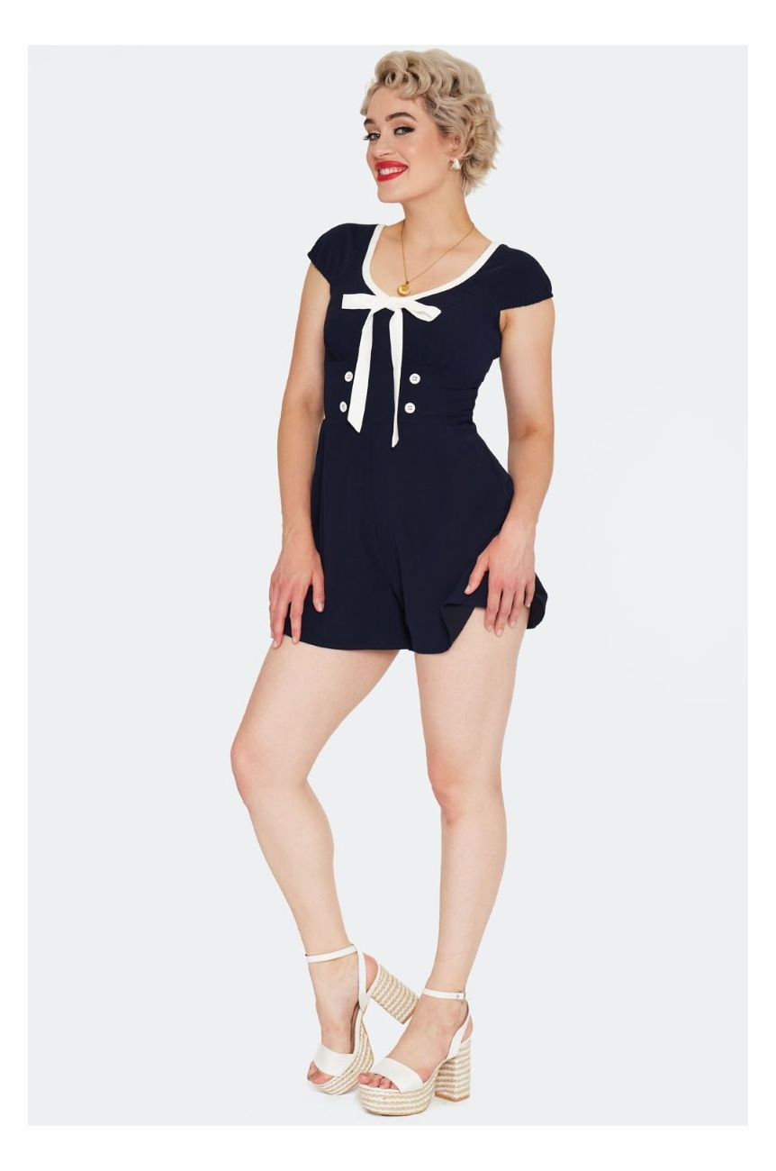 Combishort marin pin-up 