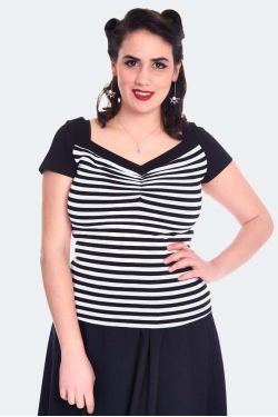 Haut retro rayé rockabilly