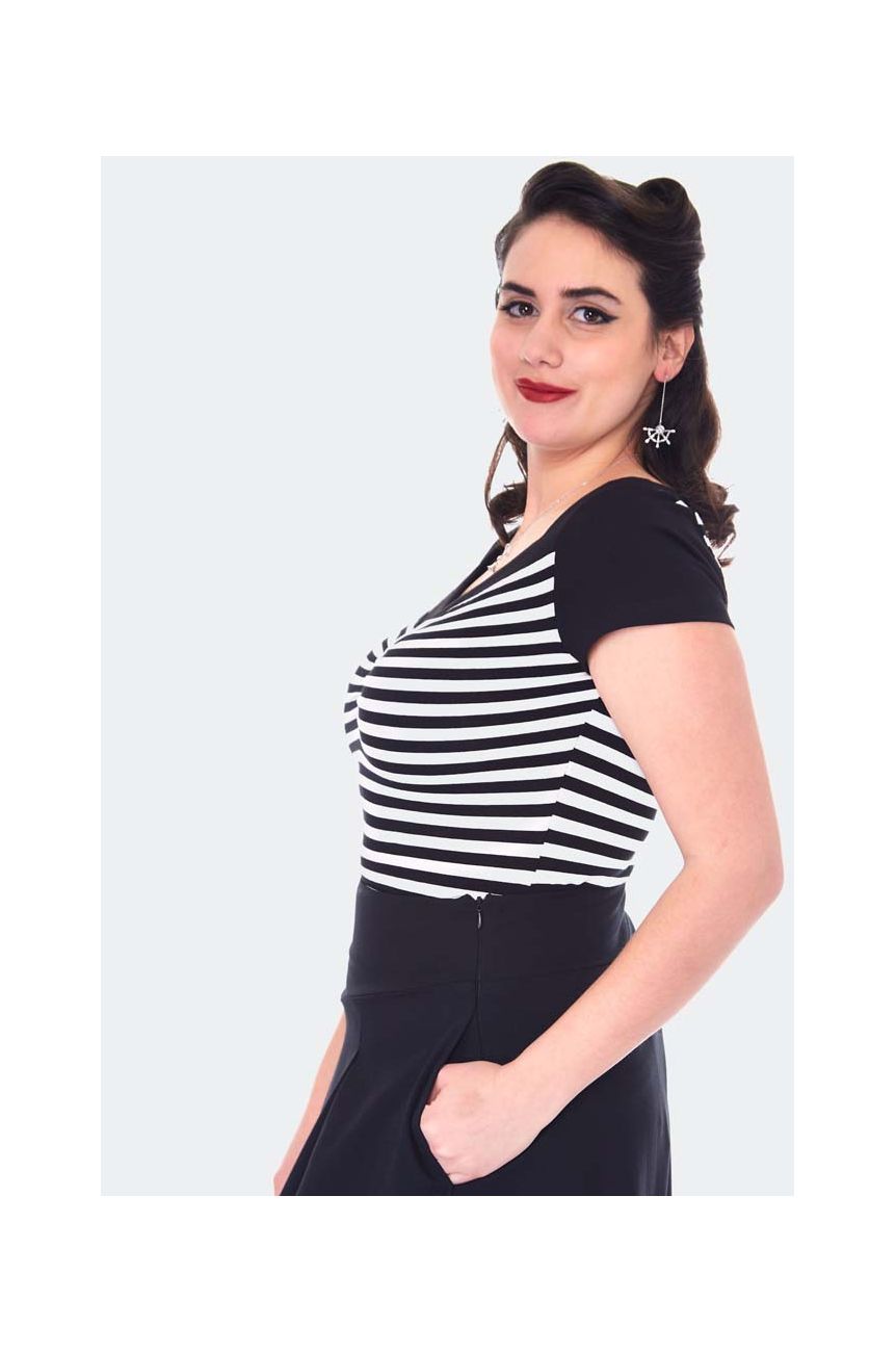 Haut vintage rayé 