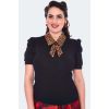 Haut rockabilly col léopard