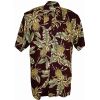 Chemise hawaïenne bordeaux ananas 