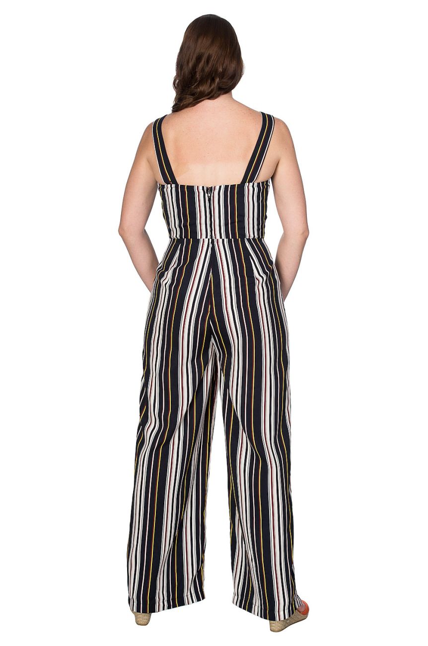 Combinaison rayée multicolore