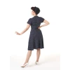 Robe a pois année 50 bleue