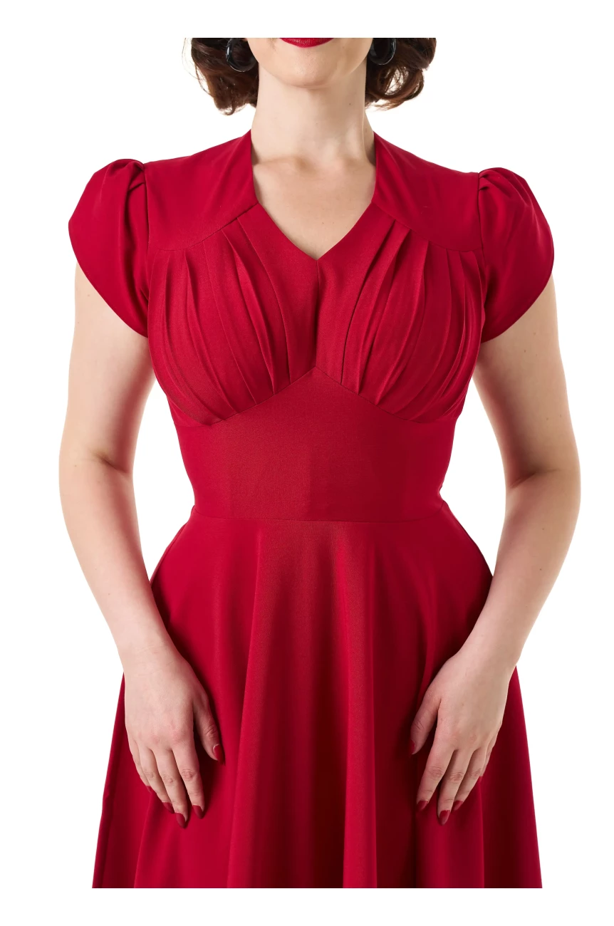 Robe retro rouge Pretty retro