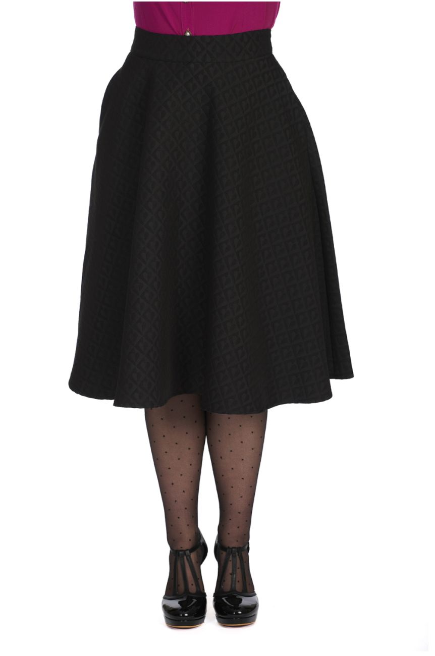 Jupe rockabilly midi coeur