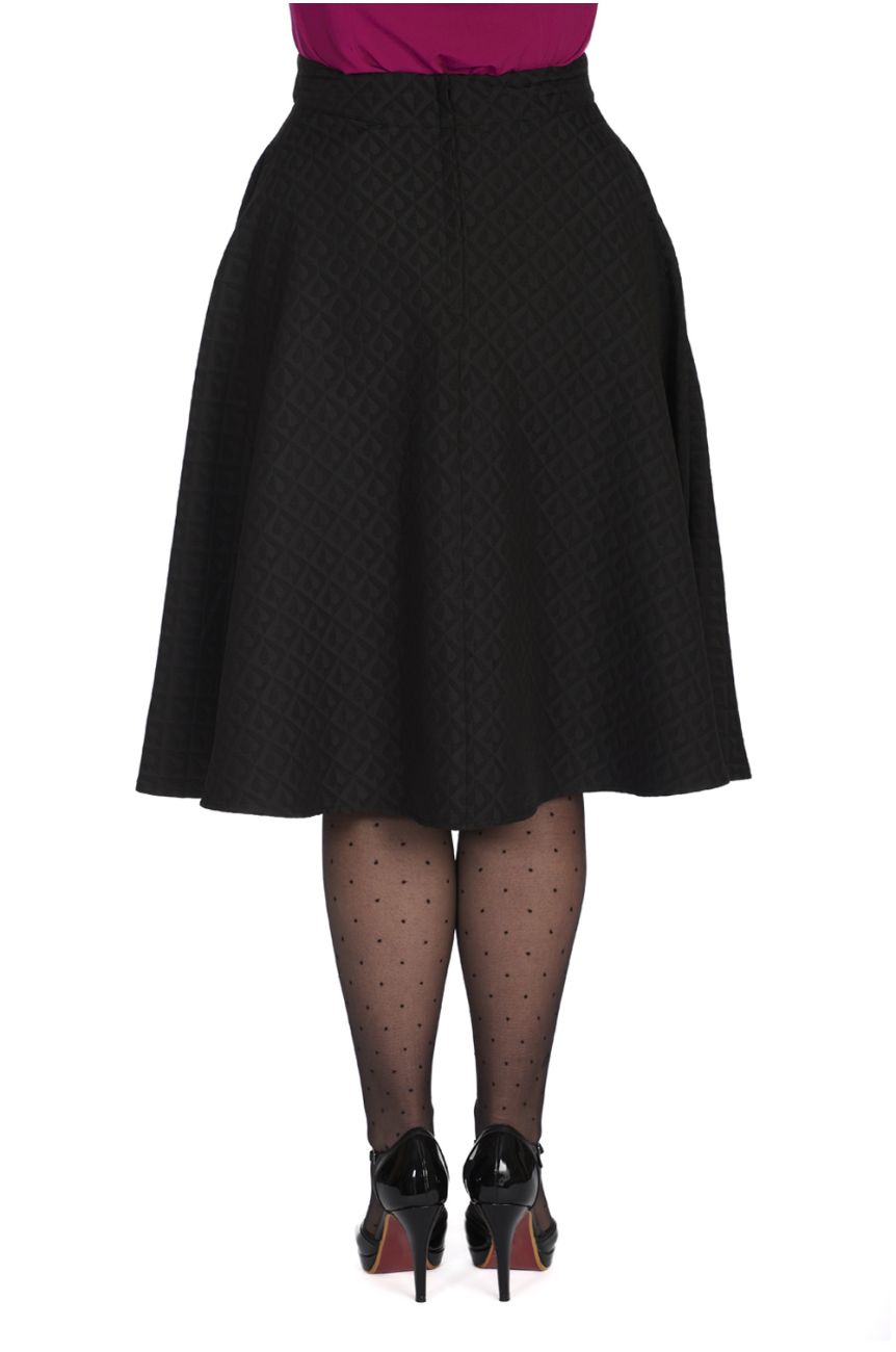 Jupe rétro midi coeur Banned
